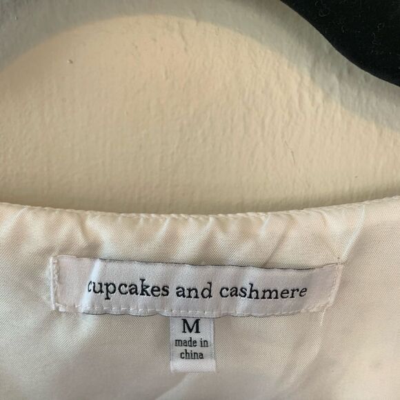 Cupcakes & Cashmere Estrella white and black polka dot dress size M - Picture 5 of 12